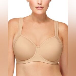 Wacoal 853302 Sport Contour Underwire Bra in sand, 38G.